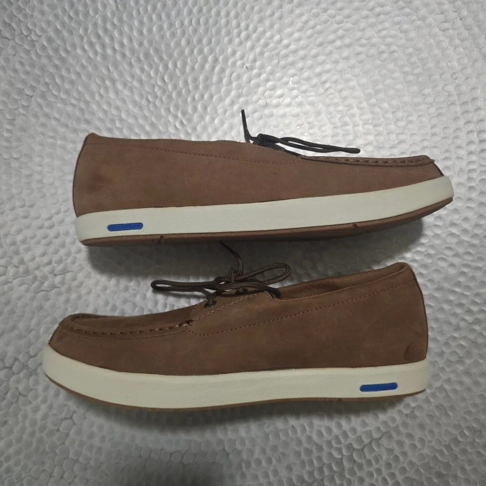 Twisted X Mens Boat Shoe Ultralite X Lion Tan Leather Loafers MBX0003 Size 9.5M